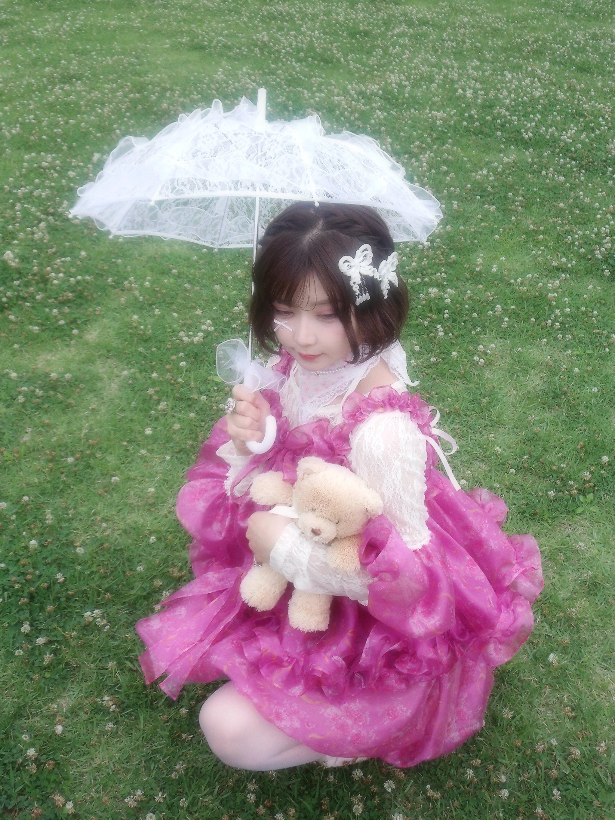 Organza Rose Mini Skirt