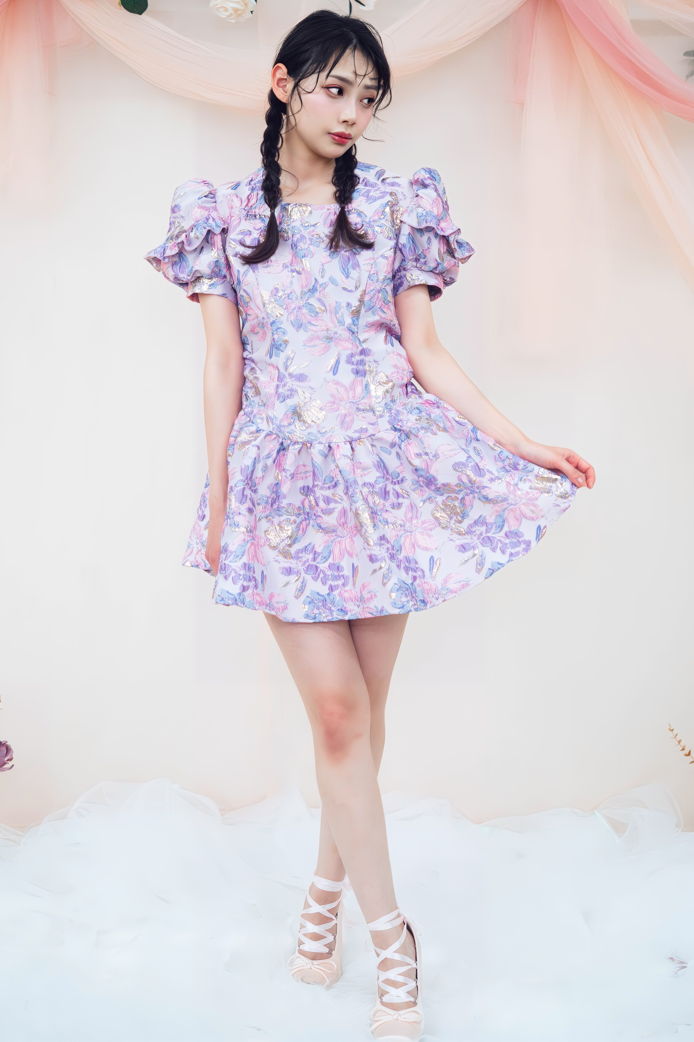 ジャガードミニワンピース