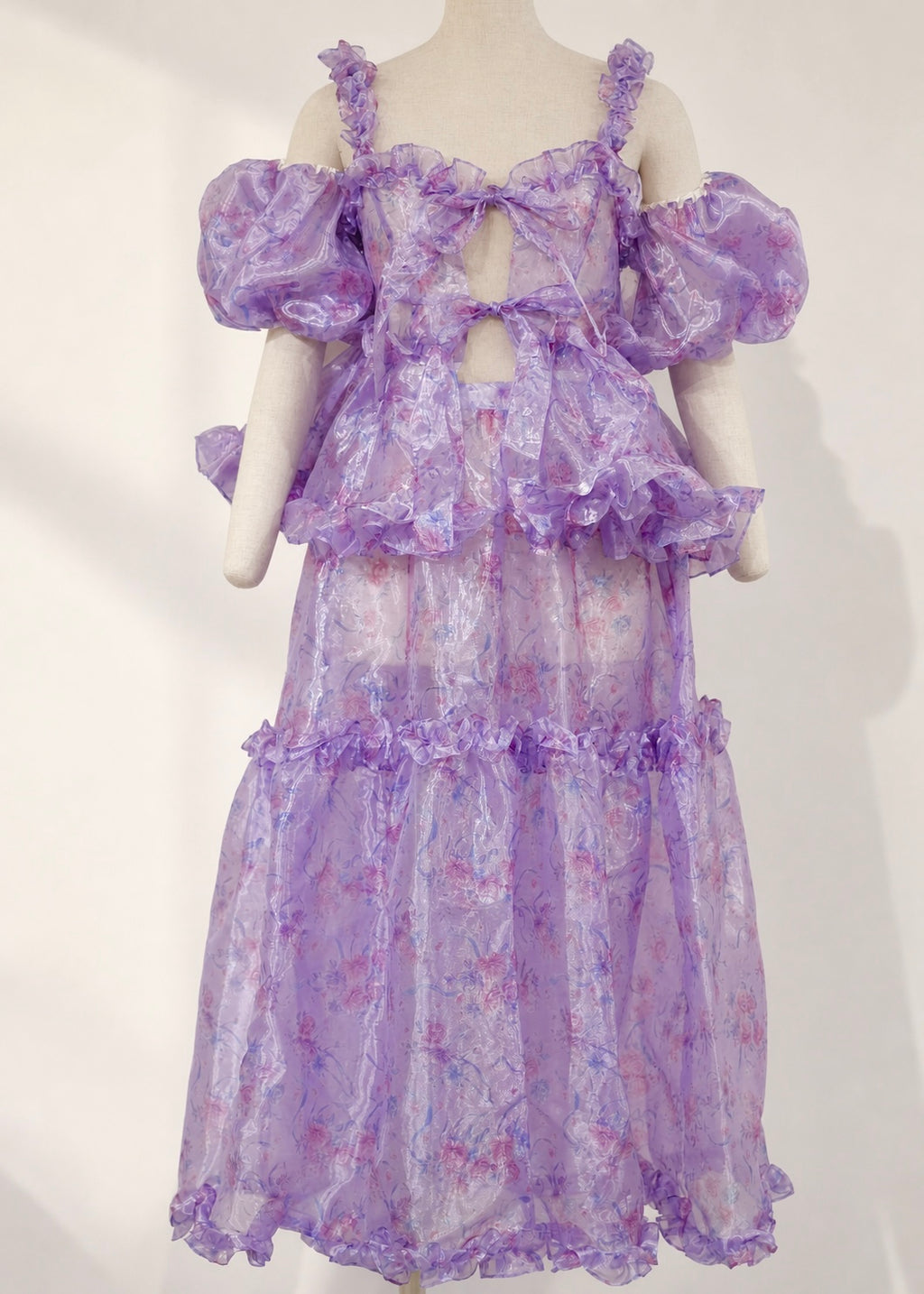 Organza Rose Long Skirt