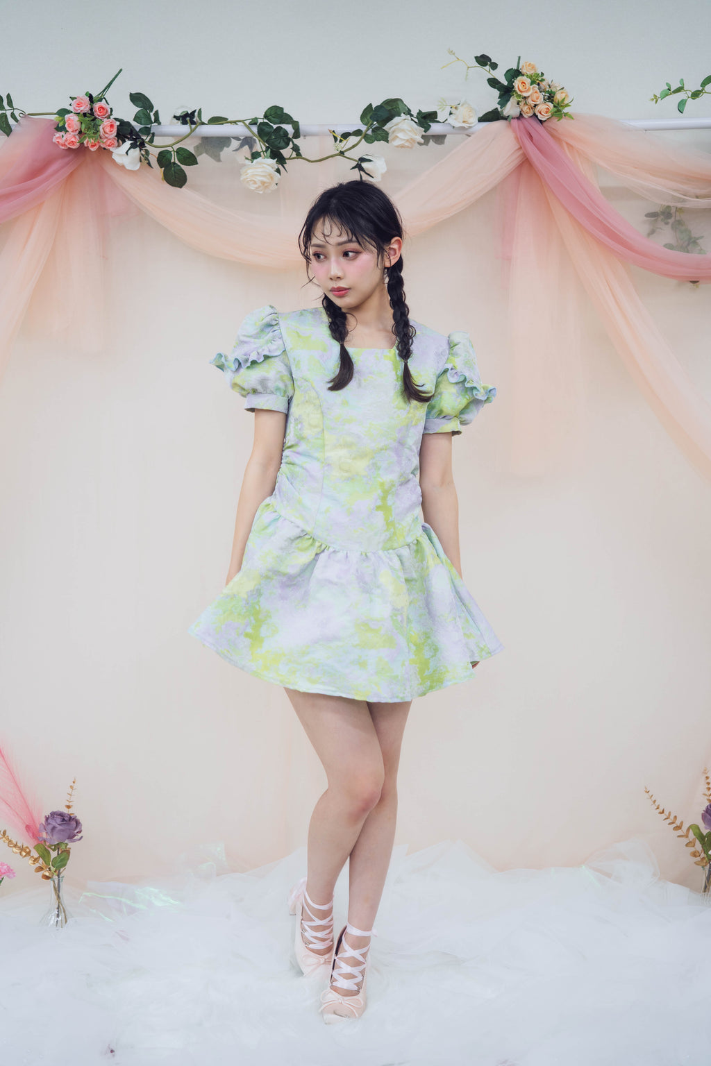 ジャガードミニワンピース