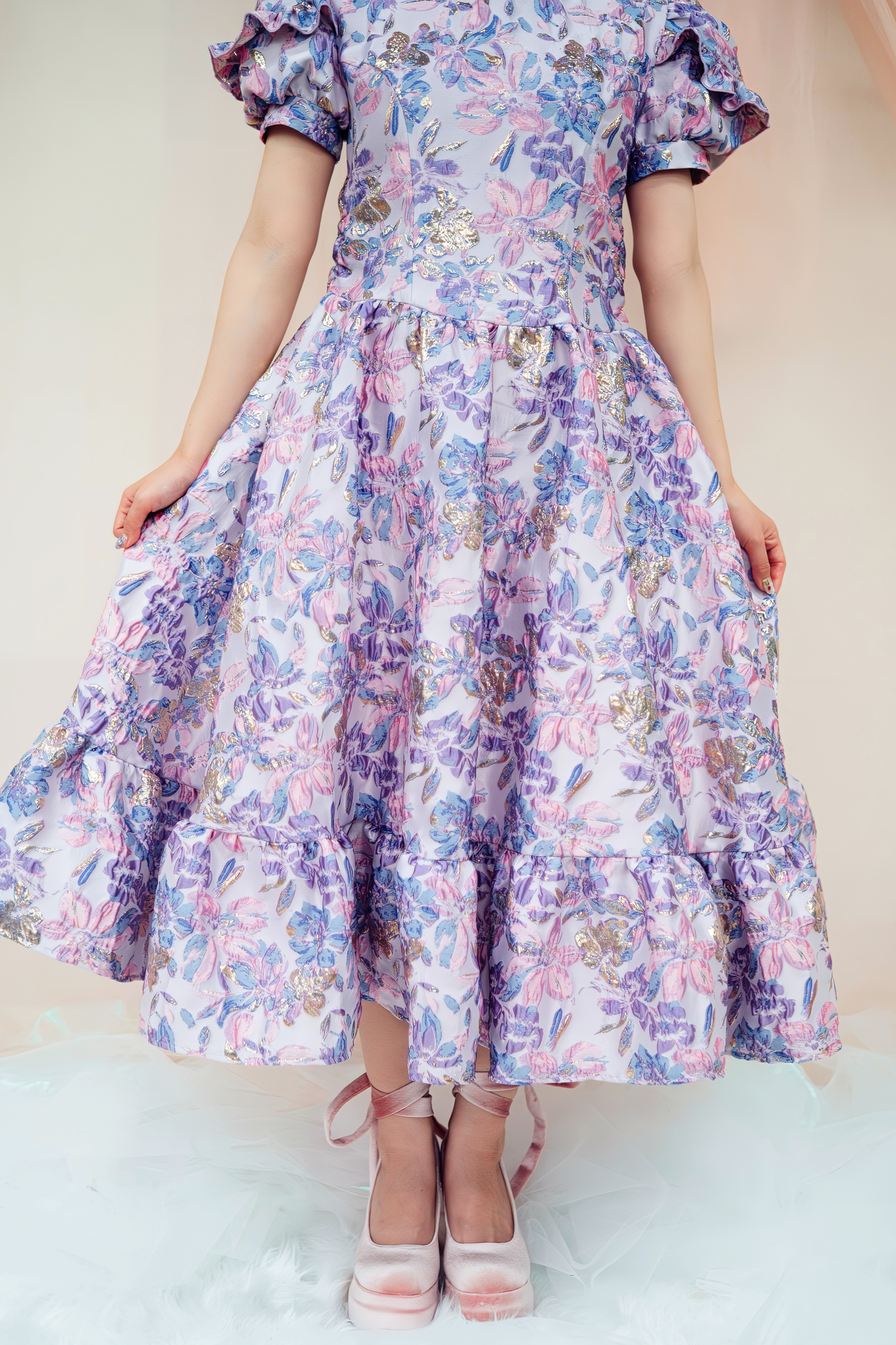 ジャガードロングワンピース