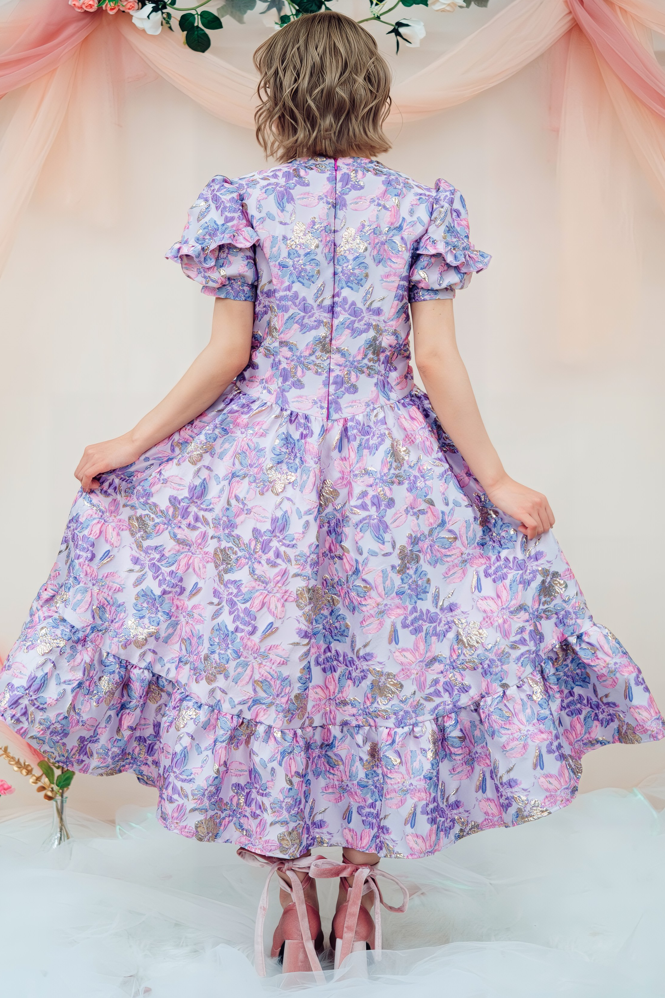 ジャガードロングワンピース