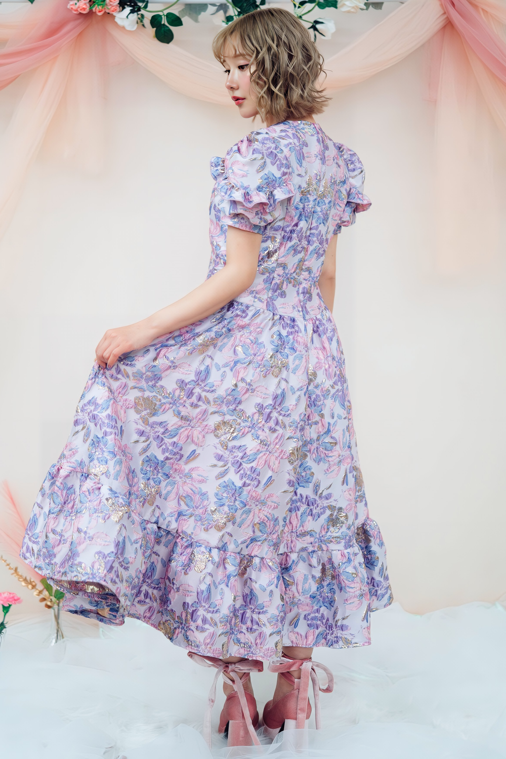 ジャガードロングワンピース