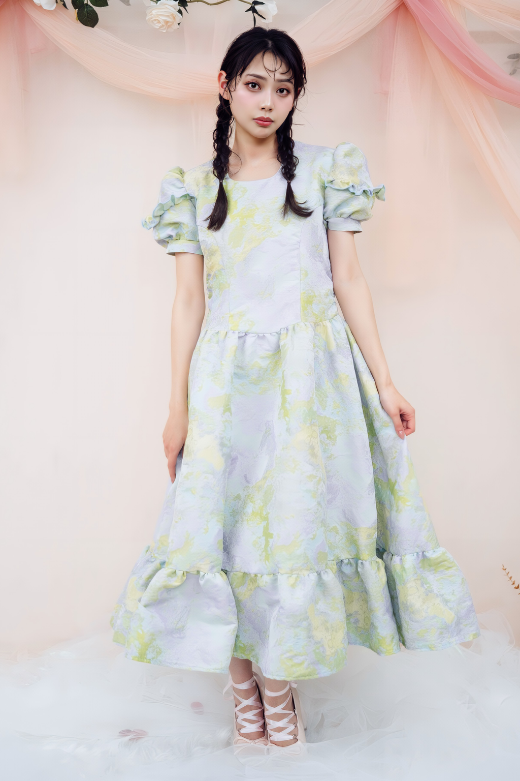 ジャガードロングワンピース