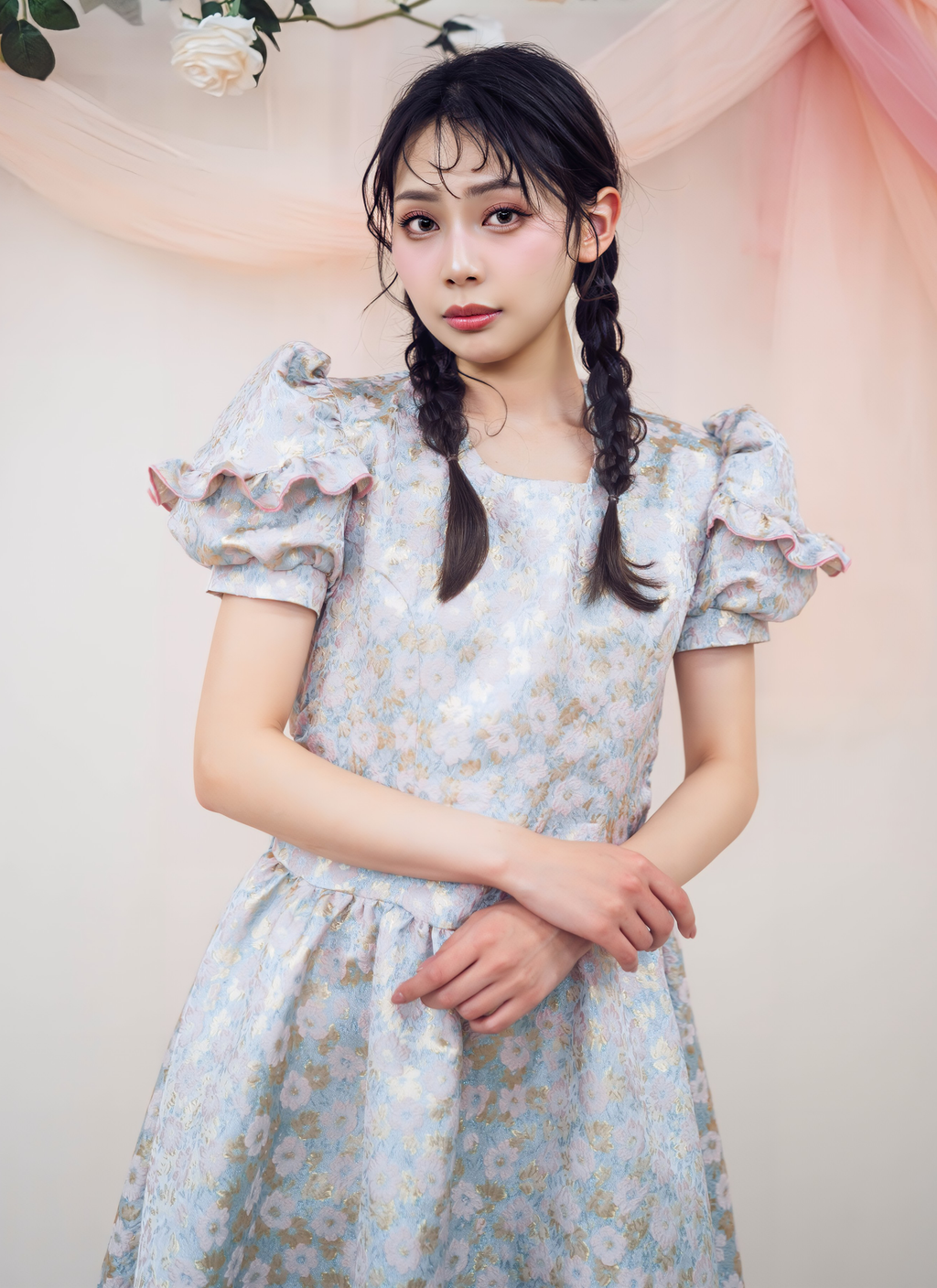 ジャガードロングワンピース