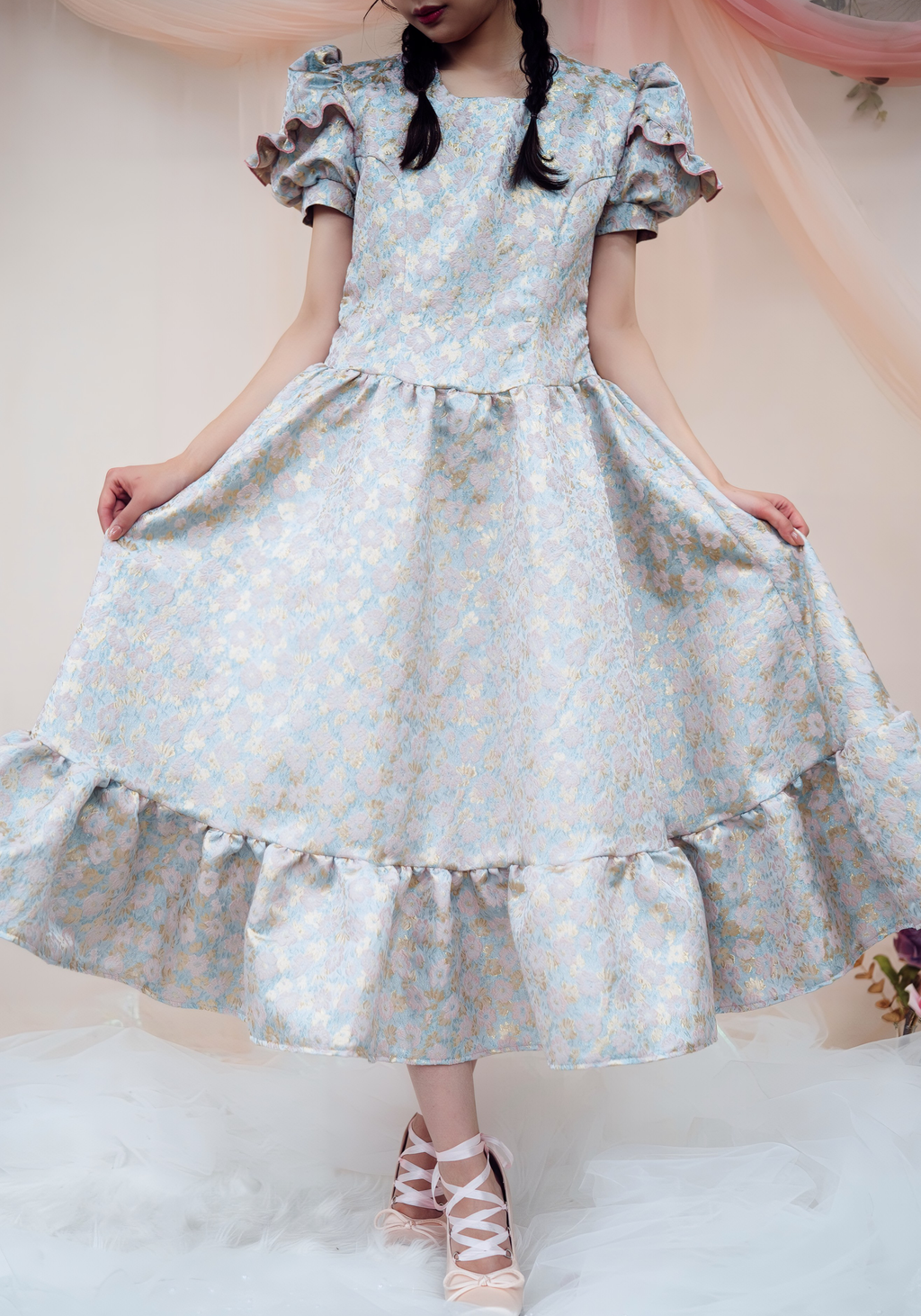 ジャガードロングワンピース